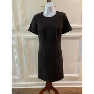 Etcetera Short‑Sleeve Classic Brown Dress – Size 4